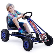 HOMGX Pedal Go Kart, Outdoor Kids Off-Road Go Kart with 2-Position Adjustable...