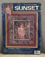 Sunset No Count Cross Stitch Kit An Angel's Touch #13930 New Sealed
