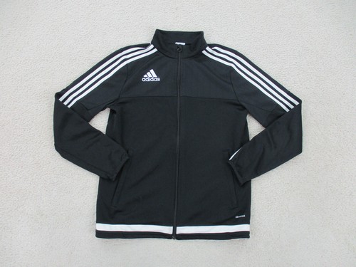 Adidas Jacket Boys Large Black White 