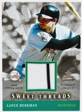 2004 UD Sweet Spot  #STS-LB Sweet Threads *Striped Swatch* Lance Berkman (HOF)