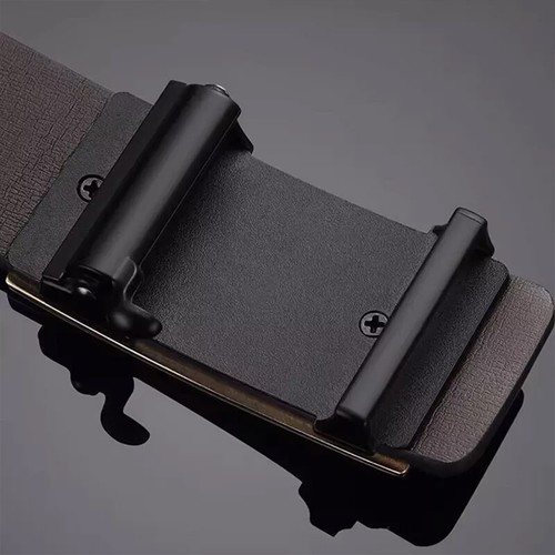 Luxury Men Genuine Leather Belt Automatic Buckle Ratchet Waist Strap Jeans. - Picture 12 of 24