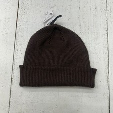 Cotton On Dark Brown Heavy Knit Basic Beanie Hat Toddlers Unisex One Size NEW