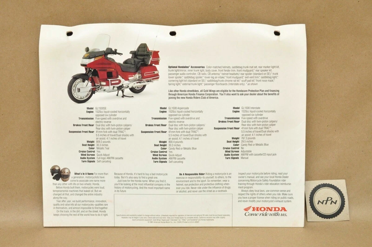 1992 honda goldwing sale specs