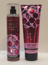 Bath  Body Works Sweet Heart Cherry Body Mist  Body Cream Set NEW