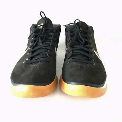 Nike Kobe AD Men's Shoes Black Gum Gold Basketball Sneakers Suede