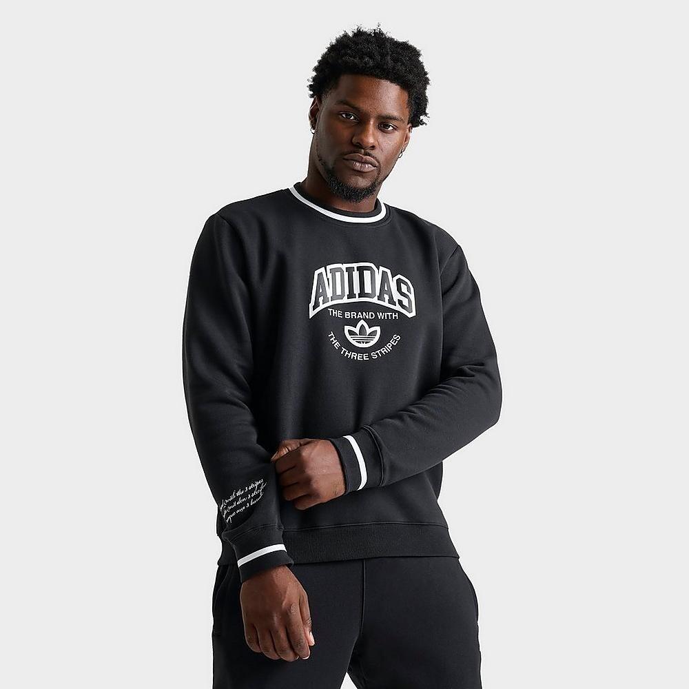 adidas Originals Arch Mens Crewneck Sweatshirt JP1800 Black