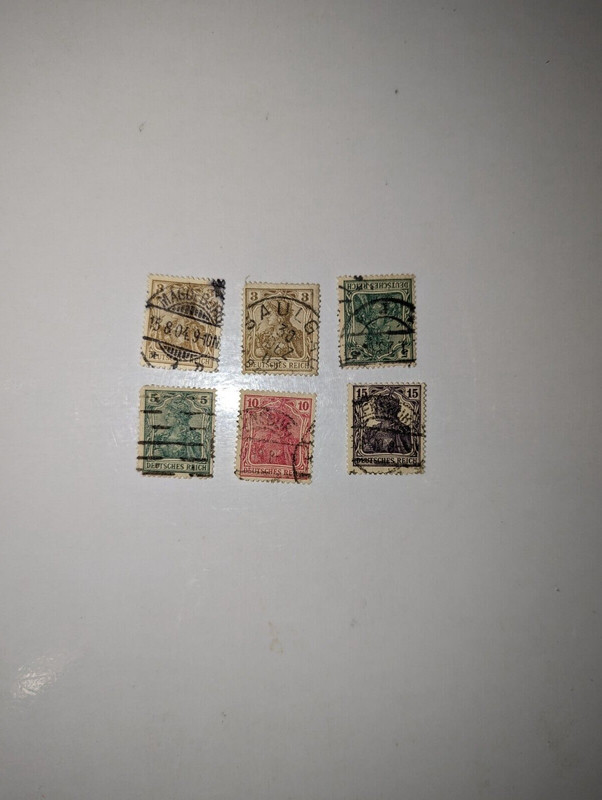Germany Stamp Lot unwatermarked 1900-1911 used stamps