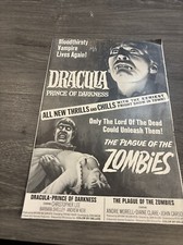 1966 Dracula Prince Of Darkness And The Plague Of The Zombie Pressbook Clipping