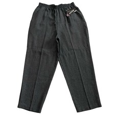 NWT BRIGGS Woman Houndstooth Easy Care Washable Elastic Waistband Size Pant 18WP