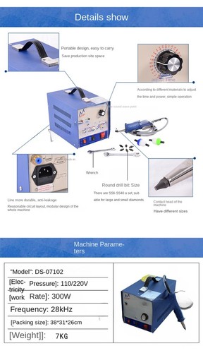 110/220V 1PC Desktop Ultrasonic Drilling Rig DS-07102D Portable Ultrasonic - Picture 8 of 11