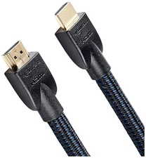 Amazon Basics High Speed 4K Ultra HD HDMI Nylon Braided Cable - 25 Feet (OPEN BO