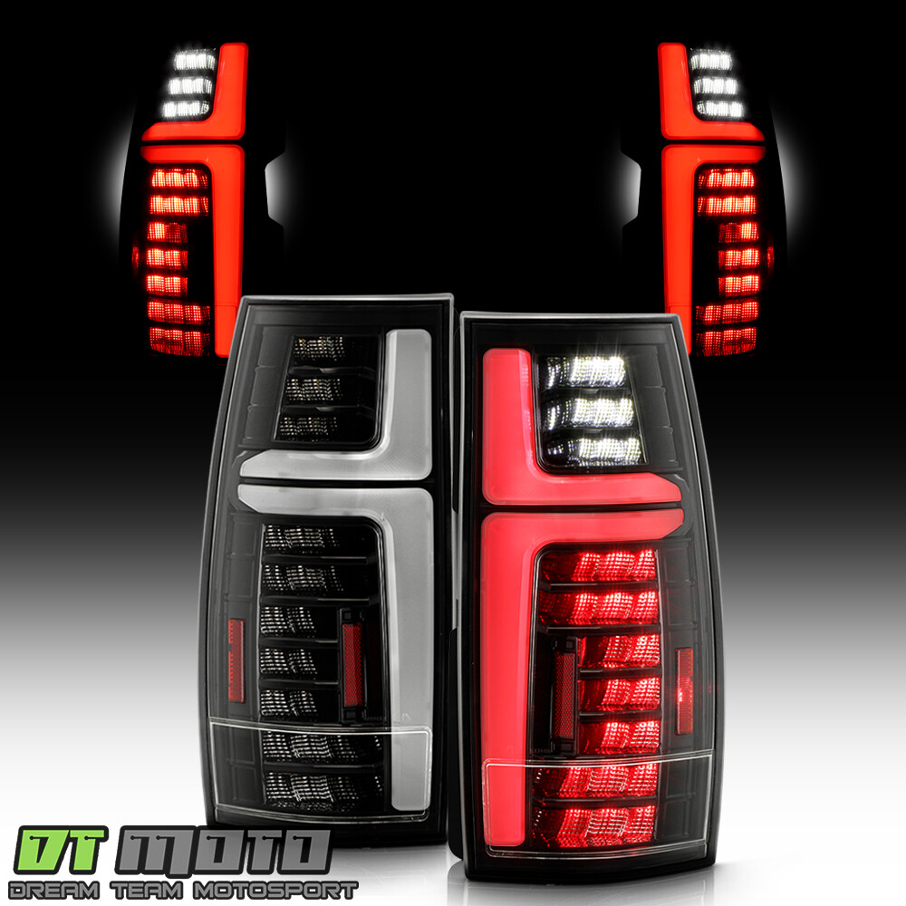 For 20072013 Chevy Suburban Tahoe Yukon Black Full LED TaiL Lights