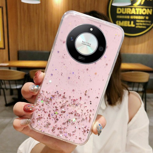 Custodia telefono in gomma For Honor Magic6 Lite/5 Lite/X9B/90 Pro glitter cover morbida in TPU - Foto 1 di 21