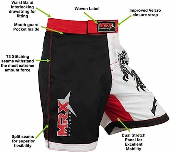 MMA Grappling Shorts UFC Mix Cage Fight Kick Boxing Fighter Martial Arts Shorts - Image 3 of 4