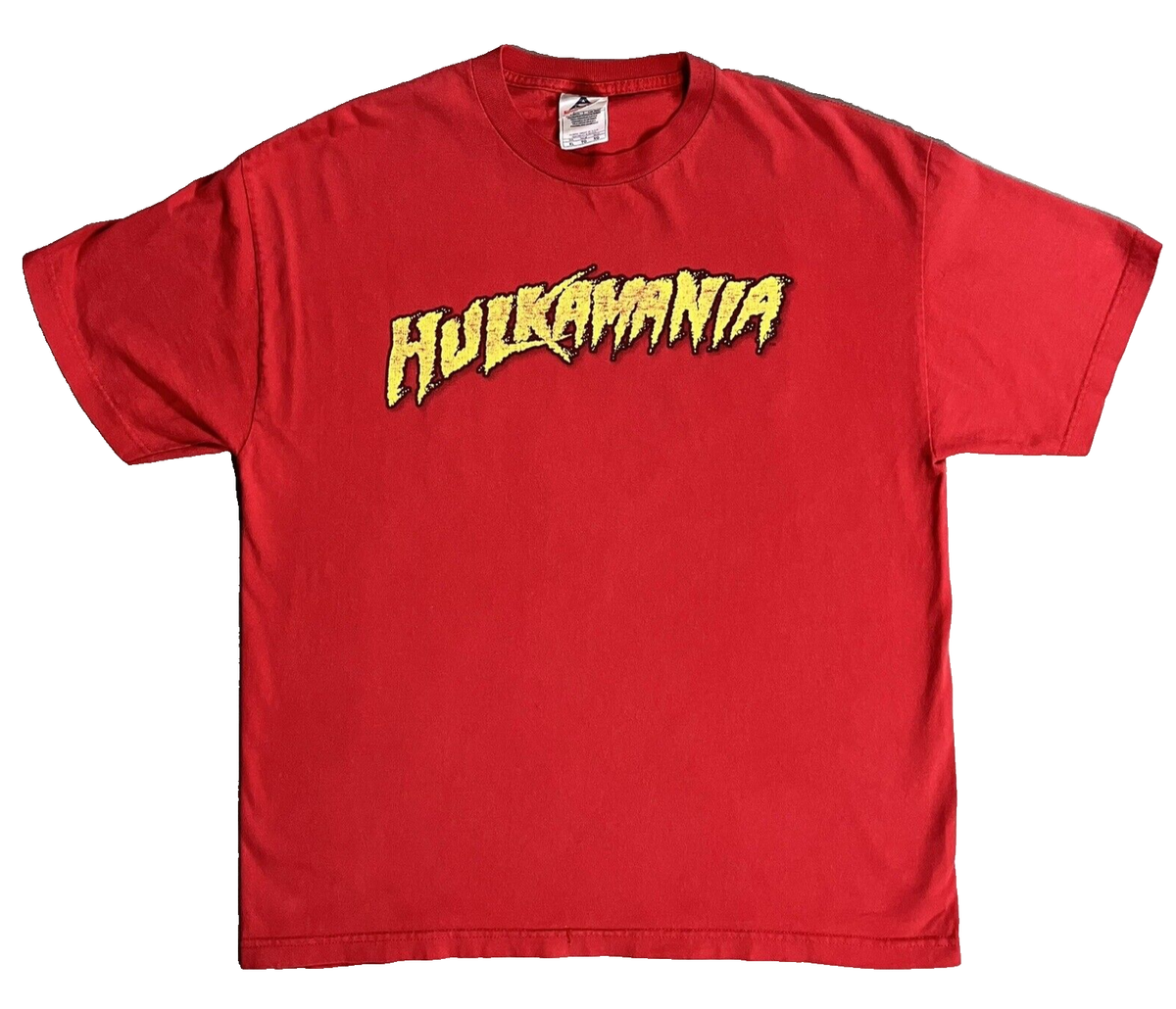 VTG Hulk Hogan Hulkamania Is Still Runnin Wild WWF WWE Men's Red T shirt  Size XL