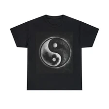 T Shirt Unisex Adult Yin Yang Balance Meditation Mandala Zen Art Harmony