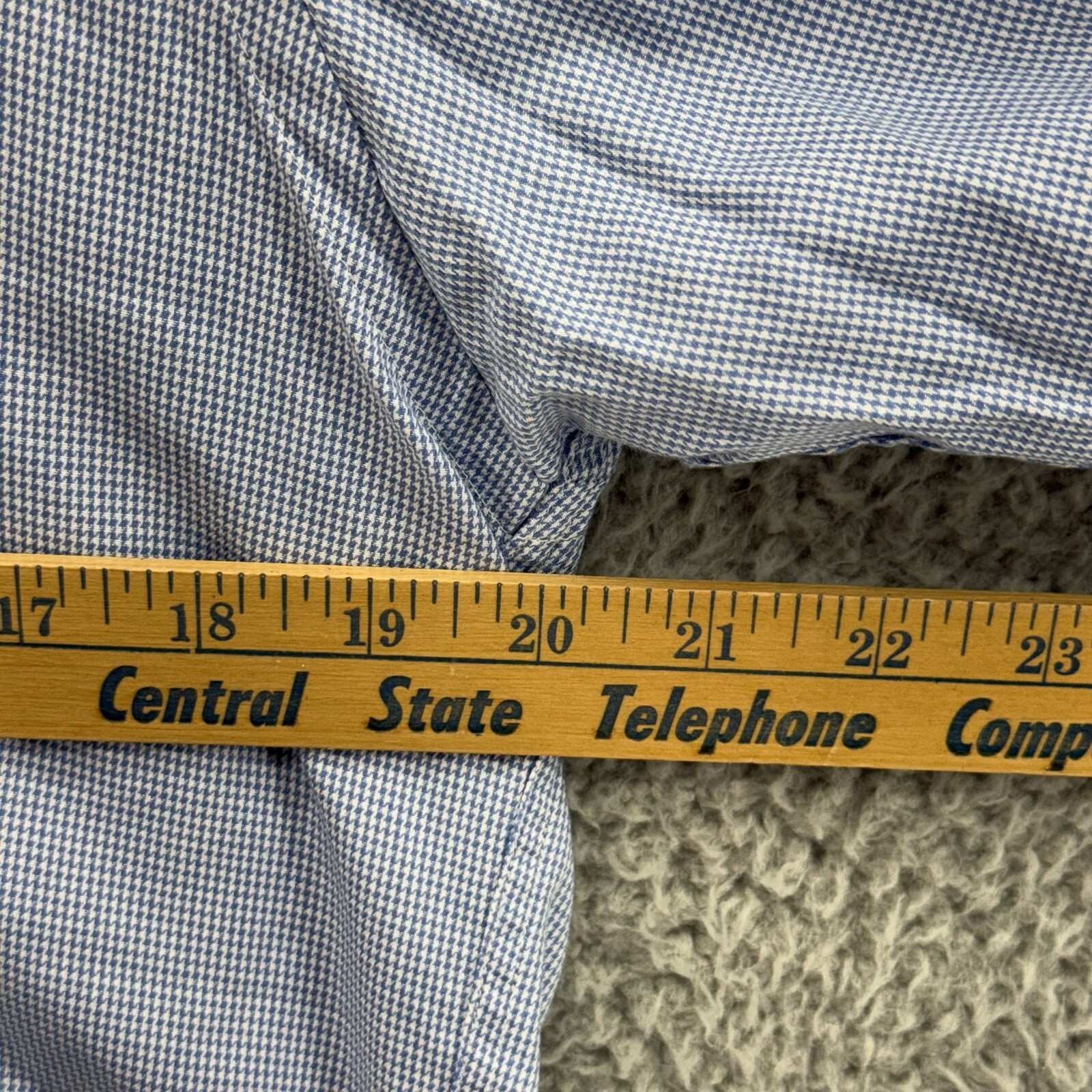 Michael Kors Men Button Up Blue Check Stretch L/S Dress Shirt 15 32-33 Medium thumbnail 3