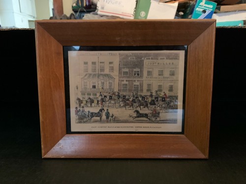 Vintage Color Tinted Print West Country Mails Gloucester Coffee House Piccadilly