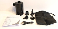 Small Portable Air Pump - USB Rechargeable Battery w/4 Nozzles - For Inflatables