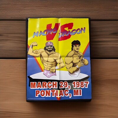 Macho Man Randy Savage Vs Ricky The Dragon Steamboat Wrestlemania 3 Poster 17x22