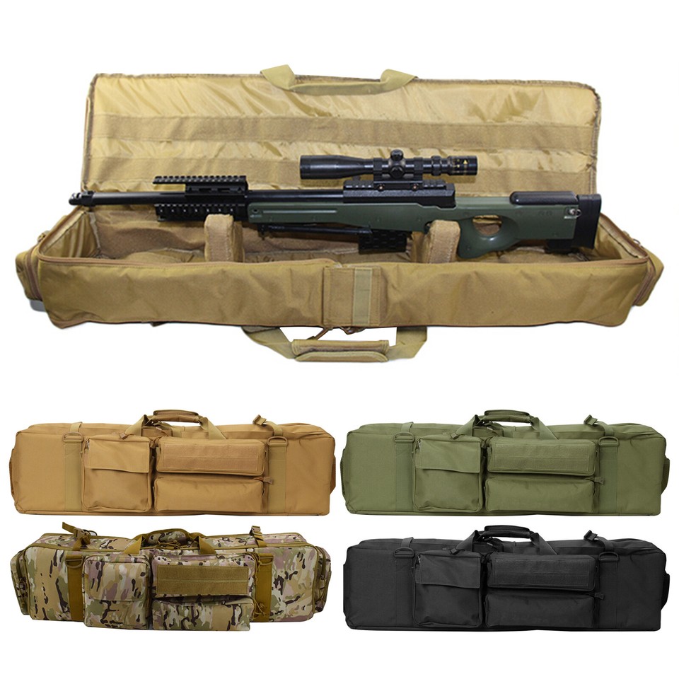 Tactical Rifle Bag Single or Double Case 37-52 Carbine Range Gun Padded ...