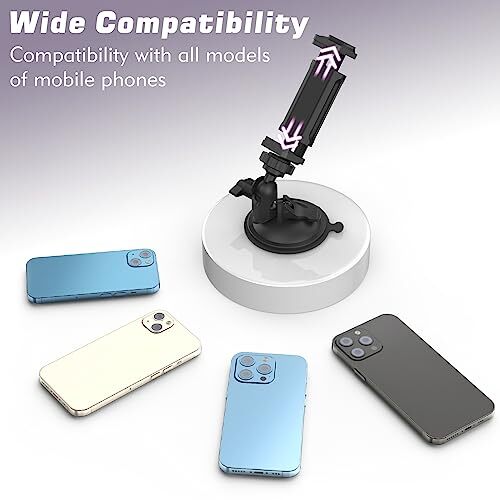 Shower Mirror Phone Holder, Suction Cup Mirror Phone Mount for Shower Mirror Shower Mirror Phone Holder, Suction Cup Mirror Phone Mount for Shower Mirror