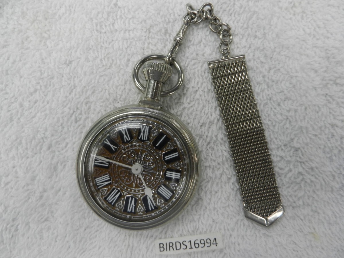 Roman Numerals Westclox Train Pocket Watch Westclox Vintage - Main Image
