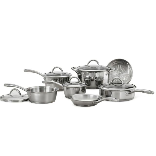 Viking 13-Piece Tri-Ply Cookware Set stainless steel for sale online | eBay Viking 13 Piece Tri Ply Stainless Steel Cookware Set