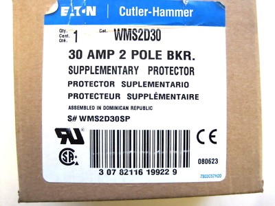 NEW CUTLER HAMMER WMS2D30 CIRCUIT BREAKER 