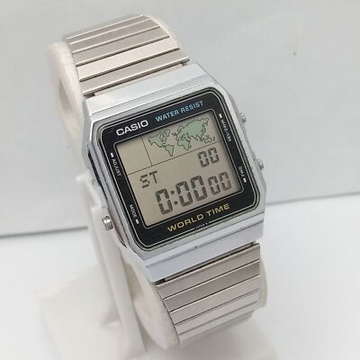 Casio World Time A300U Quartz 643 Digital Vintage Men's Watch | eBay