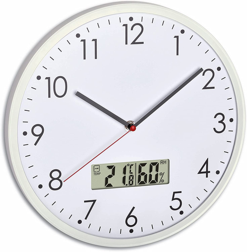 - Orologio Analogico Da Parete Con Termometro Digitale E Igrometro per Il Contro