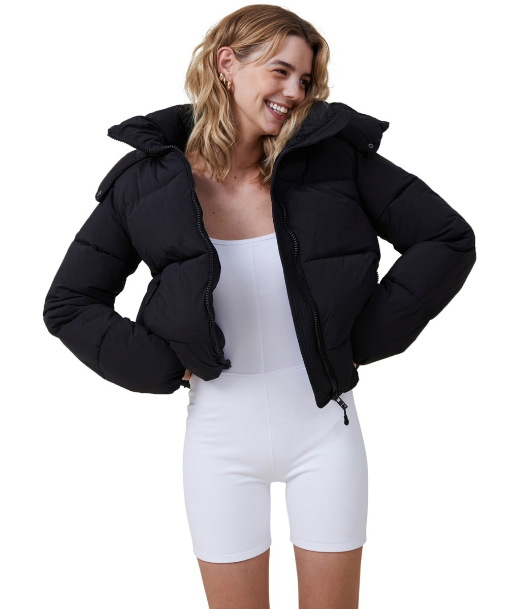 Cotton On Mother Puffer Jacket Black Size XS | eBay