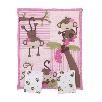 portable crib bedding sets for girl