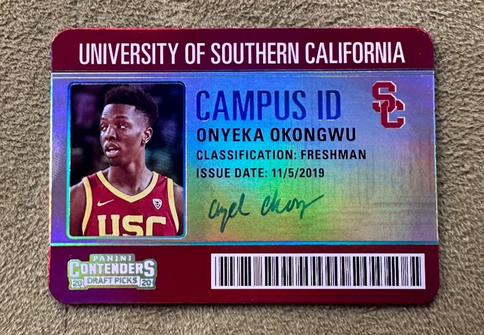 2020-21 Panini Contenders Draft Picks Onyeka Okongwu Campus ID #5 Rookie Card