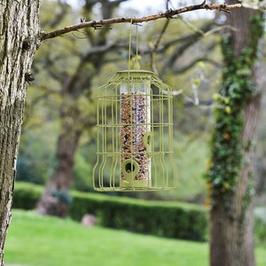 Chapelwood Squirrel Proof Bird Seed Feeder Olive Green Ebay