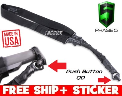 Phase 5 SINGLE POINT BUNGEE SLING QD CONNECT BLACK MADE IN THE USA with MOLLE
