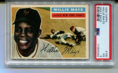 1956 Topps Willie Mays New York Giants #130 PSA 3