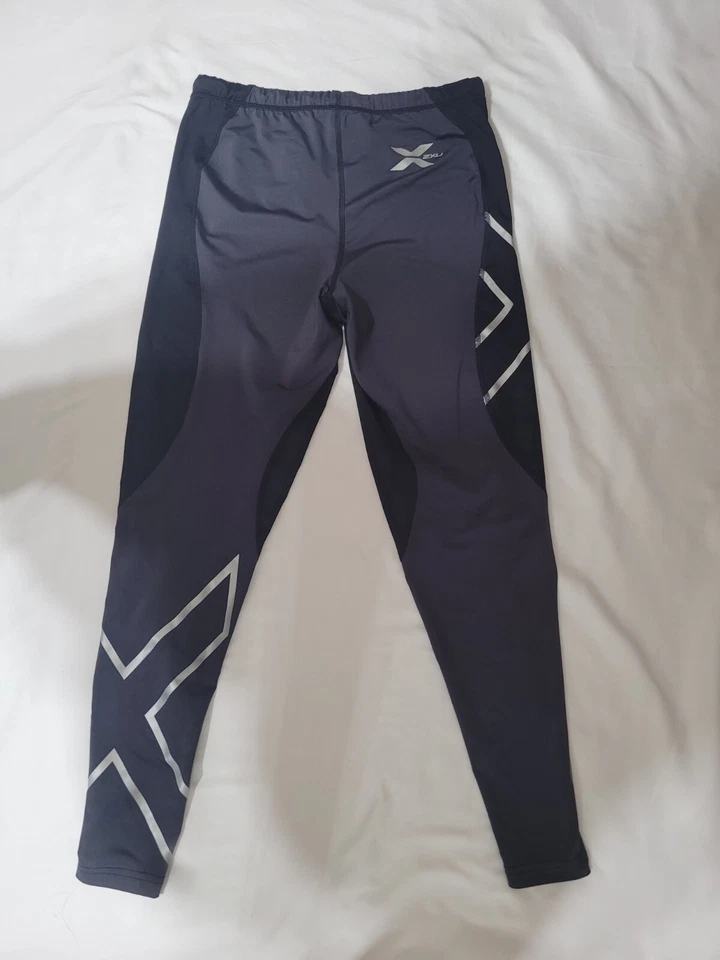 2XU Elite Women's Size Large MCS Compression Tights Leggings Black & Gray - Image 3 of 4