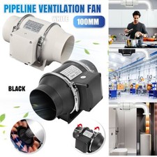 4"100mm Quiet Inline Extractor Fan Bathroom&Hydroponics for Ventilation(UK Plug)