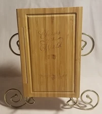 Oak and Olive Cheeses of the World Cutting Board & Utensil Set - Preowned