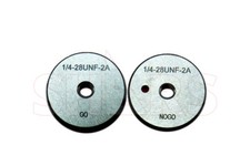 Shars 1/4-28 UNF 2A Class Go No-Go Thread Ring Gage 2PCS Set New  