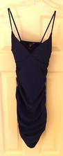 Windsor Dark Blue Stretchy Body-Con Party Dress, Juniors XS