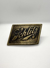 Schlitz Brewing Bronze Belt Buckle 1970s