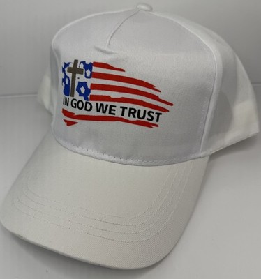 In God We Trust Snapback Adjustable Hat Patriotic American Theme 4th Of July