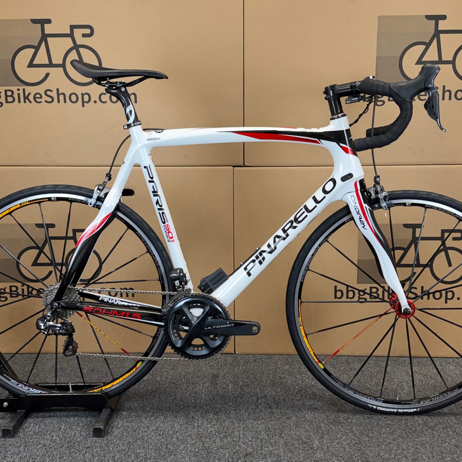 Used Pinarello Paris, Carbon Fiber Road Bike, Shimano Ultegra Di2 11-speed, 59.5