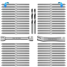 Steel DN Mate 60 Pack T316 Stainless Steel Left&Right Handed Thread Swage Lag...
