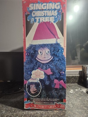 Telco Mr Everett 1996 Vintage Christmas Tree 24'' Green Singing No Eye Move IOB
