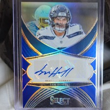 2024 Panini Select Signatures Sam Howell SSP-SHL Blue Prizm /99 AUTO Seahawks