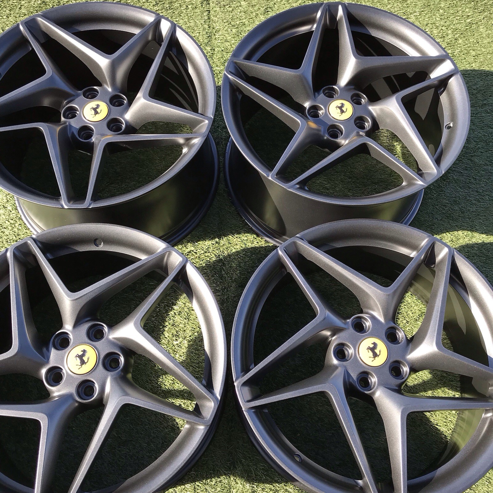20 FERRARI F8 RIMS WHEELS TRIBUTO OEM FACTORY RIMS GRAY 861252 861242