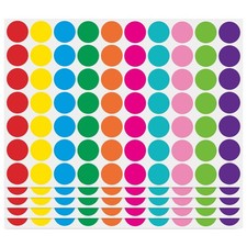 PARLAIM 1050 PCS Color Coding Labels Circle Dot Stickers,10 Color Style Color...